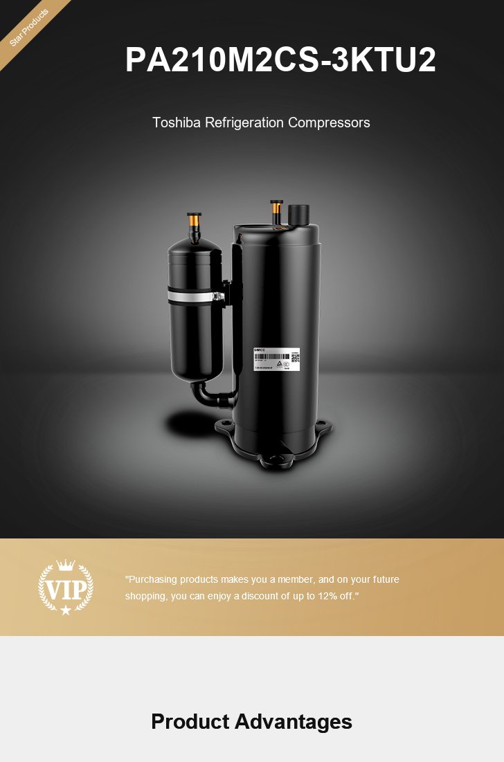 Toshiba Compressor PA210M2CS-3KTU2, technical parameters pdf, structure diagram